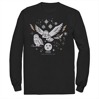 Men's Harry Potter Christmas Winter Owls Tee