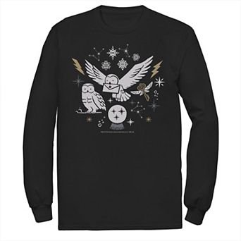 Men's Harry Potter Christmas Winter Owls Tee