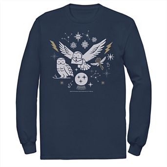 Men's Harry Potter Christmas Winter Owls Tee