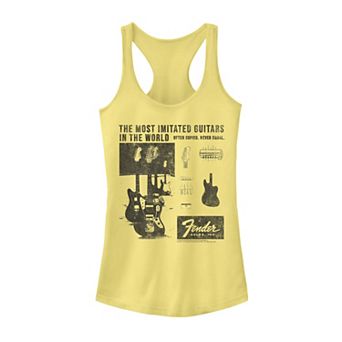 Juniors' Fender The Most Imitated Guitars In The World Graphic Tank Top