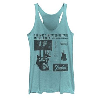 Juniors' Fender The Most Imitated Guitars In The World Graphic Tank Top