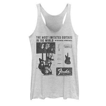 Juniors' Fender The Most Imitated Guitars In The World Graphic Tank Top