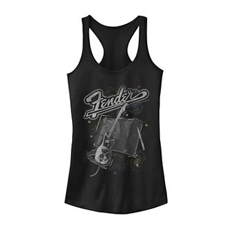 Juniors' Fender In Space Graphic Tank Top