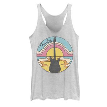 Juniors' Fender Groovy Sunset Logo Tank Top