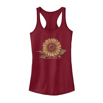 Juniors' Sunflower Tank Top
