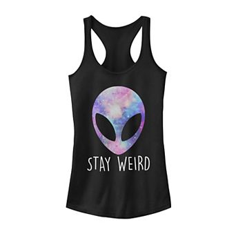 Juniors' "Stay Weird" Tank Top