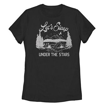Juniors' Fifth Sun "Let's Sleep Under The Stars" Camping Stamp Tee