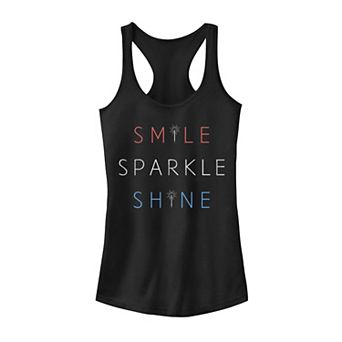 Juniors' Smile Sparkle Shine Racerback Tank Top