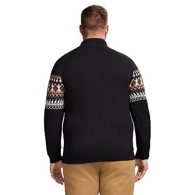 Big & Tall IZOD Holiday Fair Isle Quarter-Zip Sweater