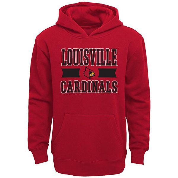 ADIDAS NCAA Louisville Cardinals Hoodie Youth Boys Large 14-16 Red  sweatshirt