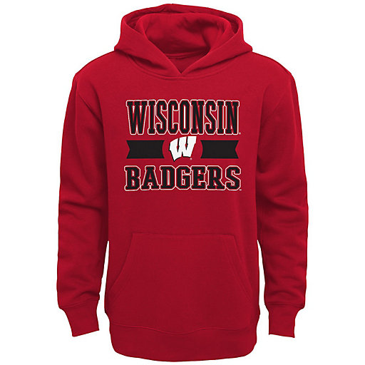 NCAA Kids Wisconsin Badgers Performance Hoodie Red 