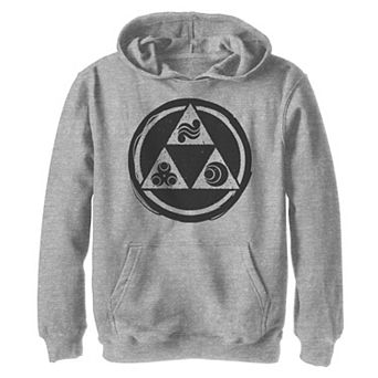 Boys 8-20 Nintendo Legend of Zelda Triforce Attributes Outline Hoodie