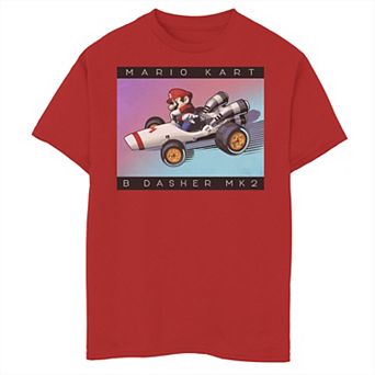 Boys 8-20 Nintendo Mario Kart "B Dasher Mk. 2" Neon Color Fade Drift Tee