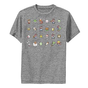 Boys 8-20 Nintendo Symbol Collage Grid Tee