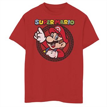 Boys 8-20 Nintendo Super Mario Tire Mark Circle Logo Tee