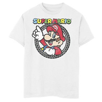 Boys 6-20 Nintendo Super Mario Tire Mark Circle Logo Tee