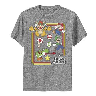 Boys 8-20 Nintendo Super Mario Retro Group Shot Portrait Tee