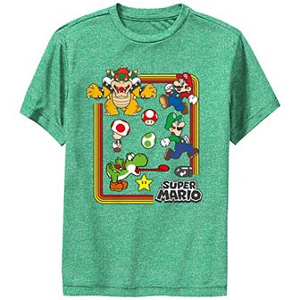 Boys 8-20 Nintendo Super Mario Retro Group Shot Portrait Tee