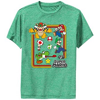 Boys 6-20 Nintendo Super Mario Retro Group Shot Portrait Tee