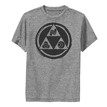 Boys 8-20 Nintendo Legend of Zelda Triforce Attributes Outline Tee