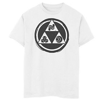Boys 8-20 Nintendo The Legend of Zelda Triforce Attributes Outline Tee