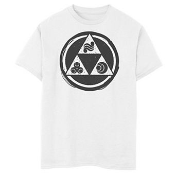 Boys 6-20 Nintendo The Legend of Zelda Triforce Attributes Outline Tee