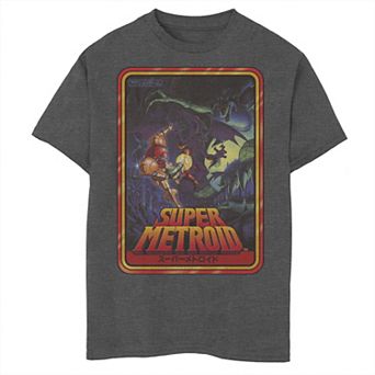 Boys 6-20 Nintendo Super Metroid Kanji Poster Style Tee
