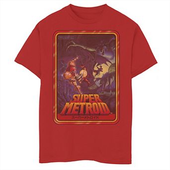 Boys 8-20 Nintendo Super Metroid Kanji Poster Style Tee