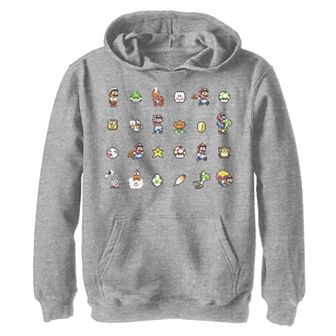 Boys 8-20 Nintendo Super Mario Bros 16-Bit Grid Hoodie