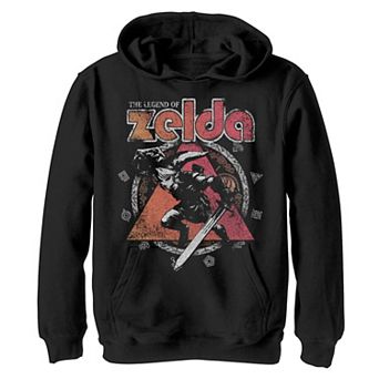 Boys 8-20 Zelda Link Groovy Vintage Poster Hoodie