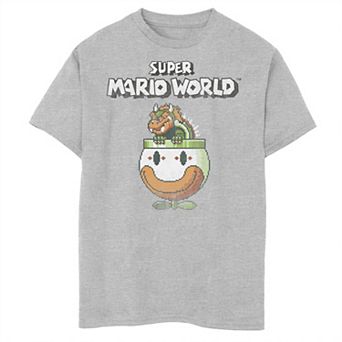 Boys 8-20 Nintendo Super Mario World Bowser Is King Faded Tee