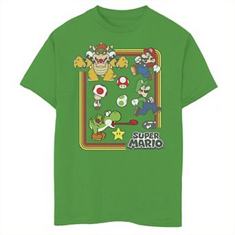 Boys 8-20 Nintendo Super Mario Retro Group Shot Portrait Tee