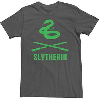 Men's Harry Potter Slytherin Crossed Wands Logo Tee