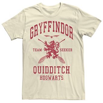 Men's Harry Potter Quidditch Gryffindor Seeker Red Text Tee