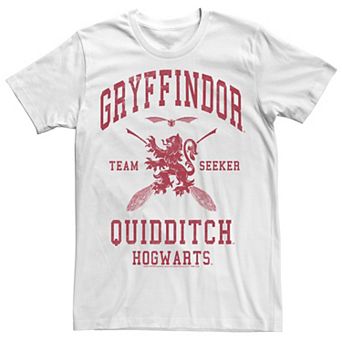 Men's Harry Potter Quidditch Gryffindor Seeker Red Text Tee