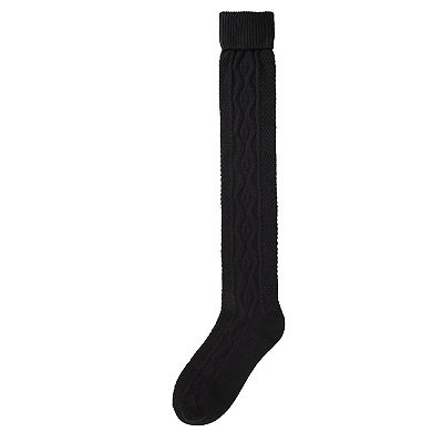 Women's Cuddl Duds® Plushfill* Diamond & Seed Stitch Over-the-Knee Cuffed Socks