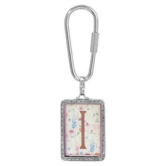 1928 Floral Motif Initial Key Chain