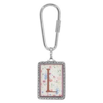 1928 Floral Motif Initial Key Chain
