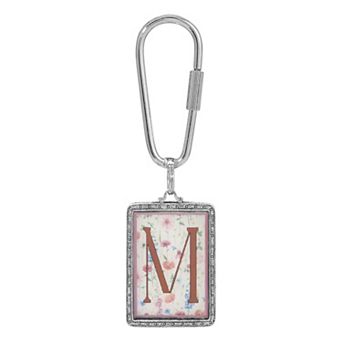 1928 Floral Motif Initial Key Chain