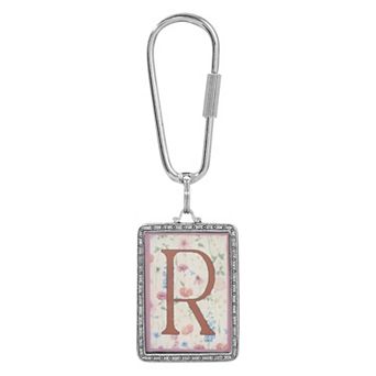 1928 Floral Motif Initial Key Chain