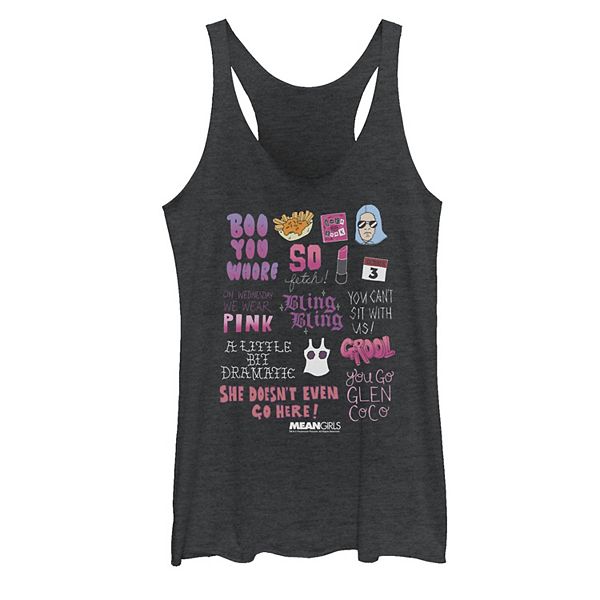 Juniors' Mean Girls Funny Quotes Collage Tank Top