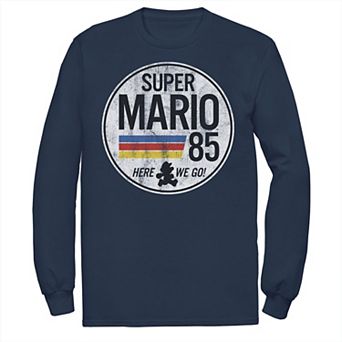 Men's Nintendo Super Mario Here We Go '85 Retro Vintage Tee