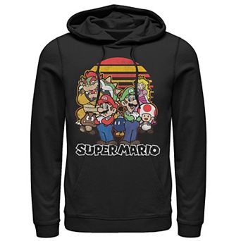 Men's Super Mario Retro Sunset Group Shot Hoodie