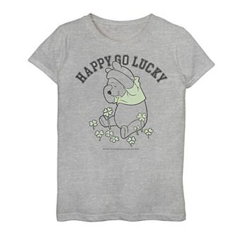 Disney's Winnie The Pooh Girls 4-16 Happy Go Lucky Portrait Graphic Tee