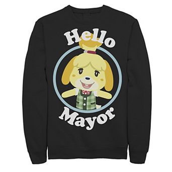 Men's Animal Crossing Isabelle Hello Mayor Portrait Sweatshirt