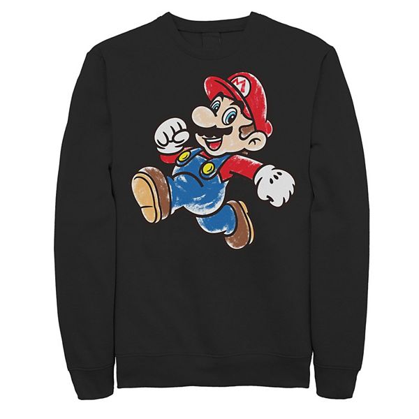 Men's Nintendo Super Mario Marker Fill Mario Portrait Sweatshirt