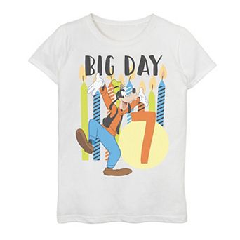 Disney's Goofy Girls 4-16 Birthday Big Day 7 Years Old Graphic Tee