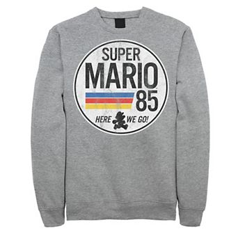 Men's Nintendo Super Mario Here We Go '85 Retro Vintage Sweatshirt