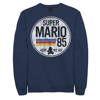 Men's Nintendo Super Mario Here We Go '85 Retro Vintage Sweatshirt