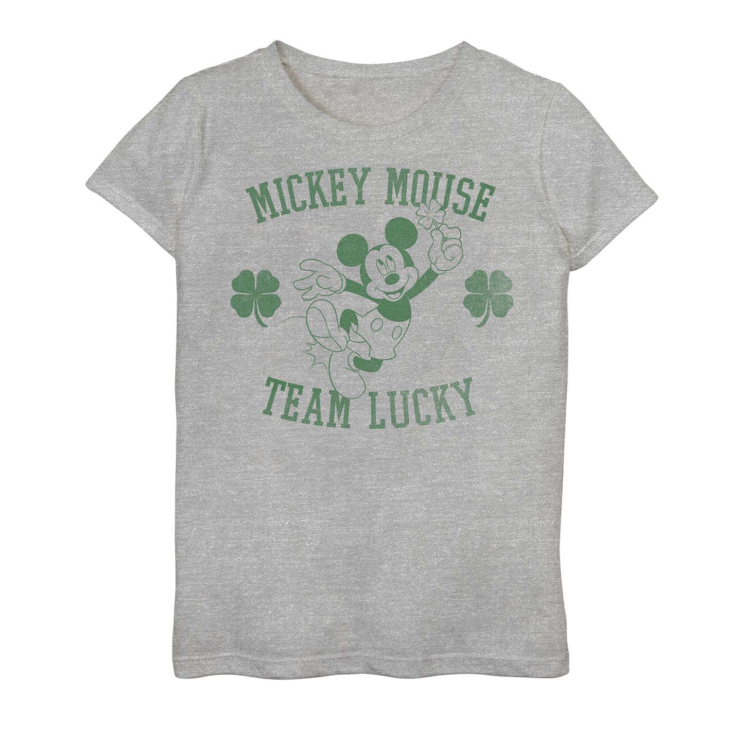 Image for Disney 's Mickey Mouse Girls 4-16 Team Lucky Green Hue Stamp Graphic Tee at Kohl's.